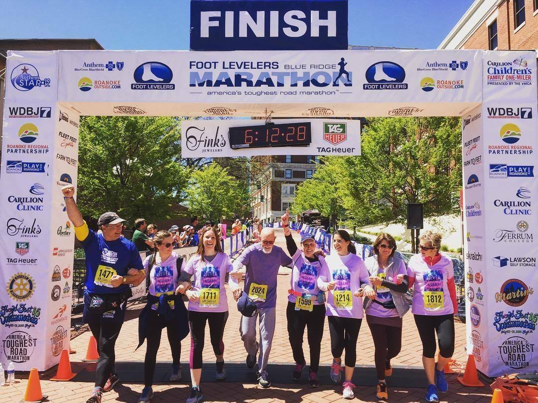 TEAM BETSY: Battling Cancer at the Blue Ridge Marathon - Foot Levelers ...